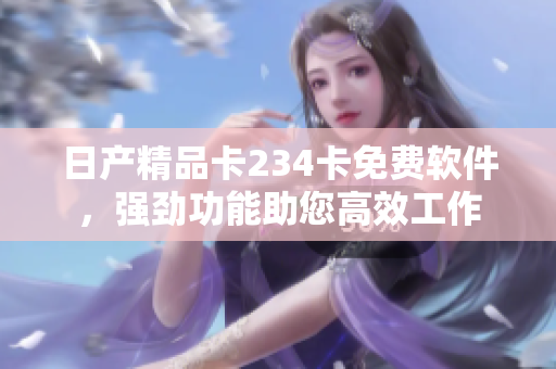 日產(chǎn)精品卡234卡免費(fèi)軟件，強(qiáng)勁功能助您高效工作
