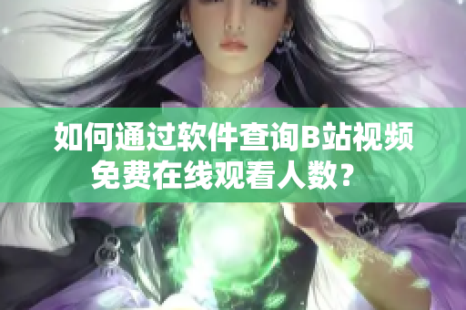 如何通過(guò)軟件查詢B站視頻免費(fèi)在線觀看人數(shù)？ 