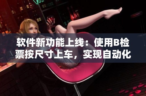 軟件新功能上線：使用B檢票按尺寸上車，實現(xiàn)自動化乘車體驗