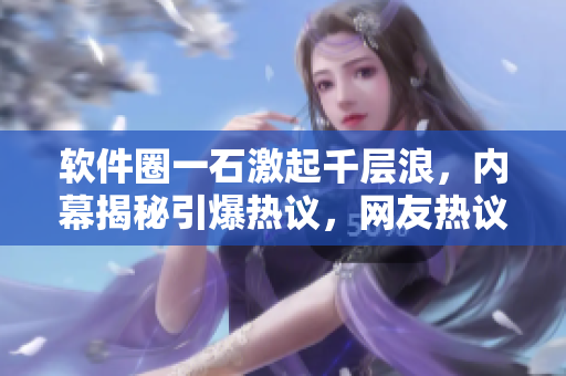 軟件圈一石激起千層浪，內(nèi)幕揭秘引爆熱議，網(wǎng)友熱議瓜分黑料秘聞