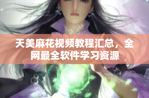 天美麻花視頻教程匯總，全網(wǎng)最全軟件學(xué)習(xí)資源