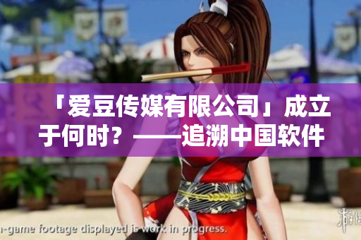 「愛豆傳媒有限公司」成立于何時？——追溯中國軟件行業(yè)發(fā)展的歷史！