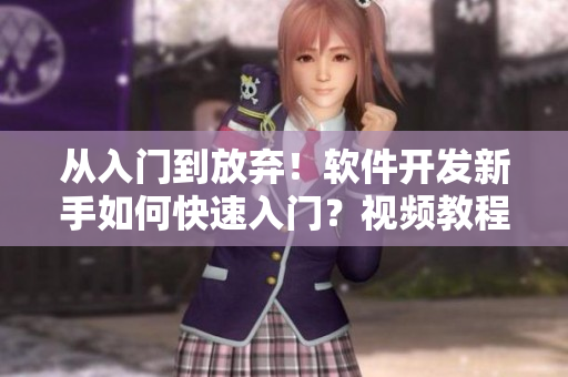 從入門到放棄！軟件開發(fā)新手如何快速入門？視頻教程全面提高程序員技能！