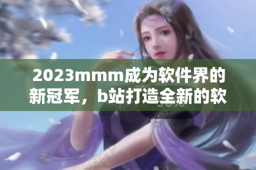 2023mmm成為軟件界的新冠軍，b站打造全新的軟件推廣入口