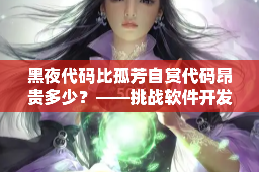 黑夜代碼比孤芳自賞代碼昂貴多少？——挑戰(zhàn)軟件開發(fā)成本最高的語言