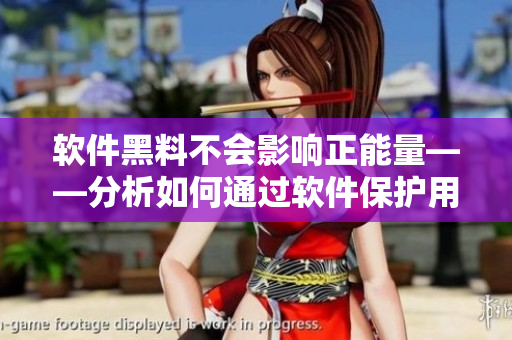 軟件黑料不會影響正能量——分析如何通過軟件保護(hù)用戶數(shù)據(jù)和隱私