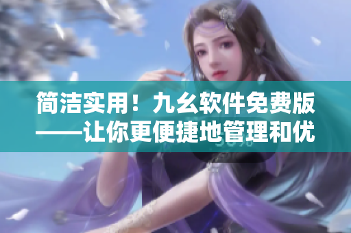 簡潔實(shí)用！九幺軟件免費(fèi)版——讓你更便捷地管理和優(yōu)化軟件